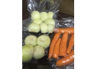 Овощи очищенные в вакуумной упаковке картофель, лук, морковь, чеснок, свекла